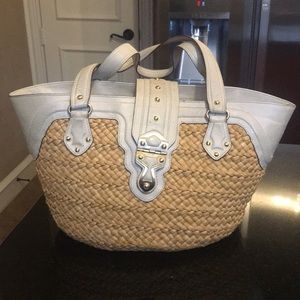 Michael Kors Straw & Leather Summer Handbag